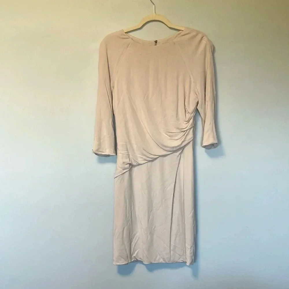 Karen Millen beige long  sleeve dress